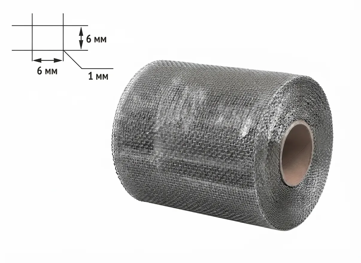 Купить Сетка тканая 6х6х1 мм (1х30)