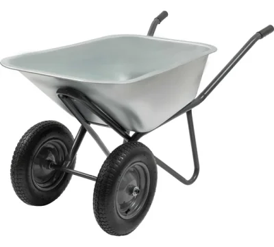 Тачка садово-строительная двухколесная 110 л, 220 кг - фото