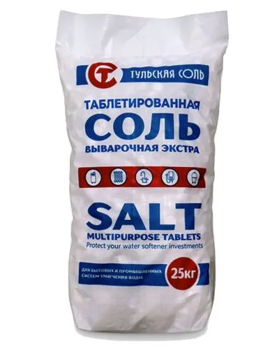 Таблетированная соль Тульская, 99,8%, 25 кг - фото