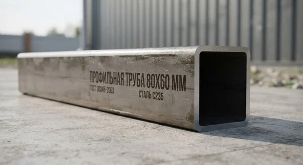 Труба прямоугольная 80х60 мм для строительства